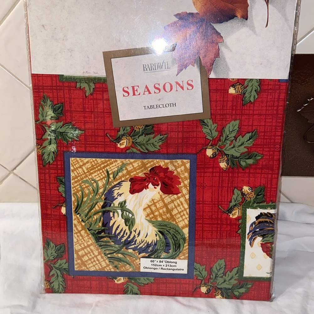 New vintage Bardwil Tablecloth seasons oblong 60 x 84